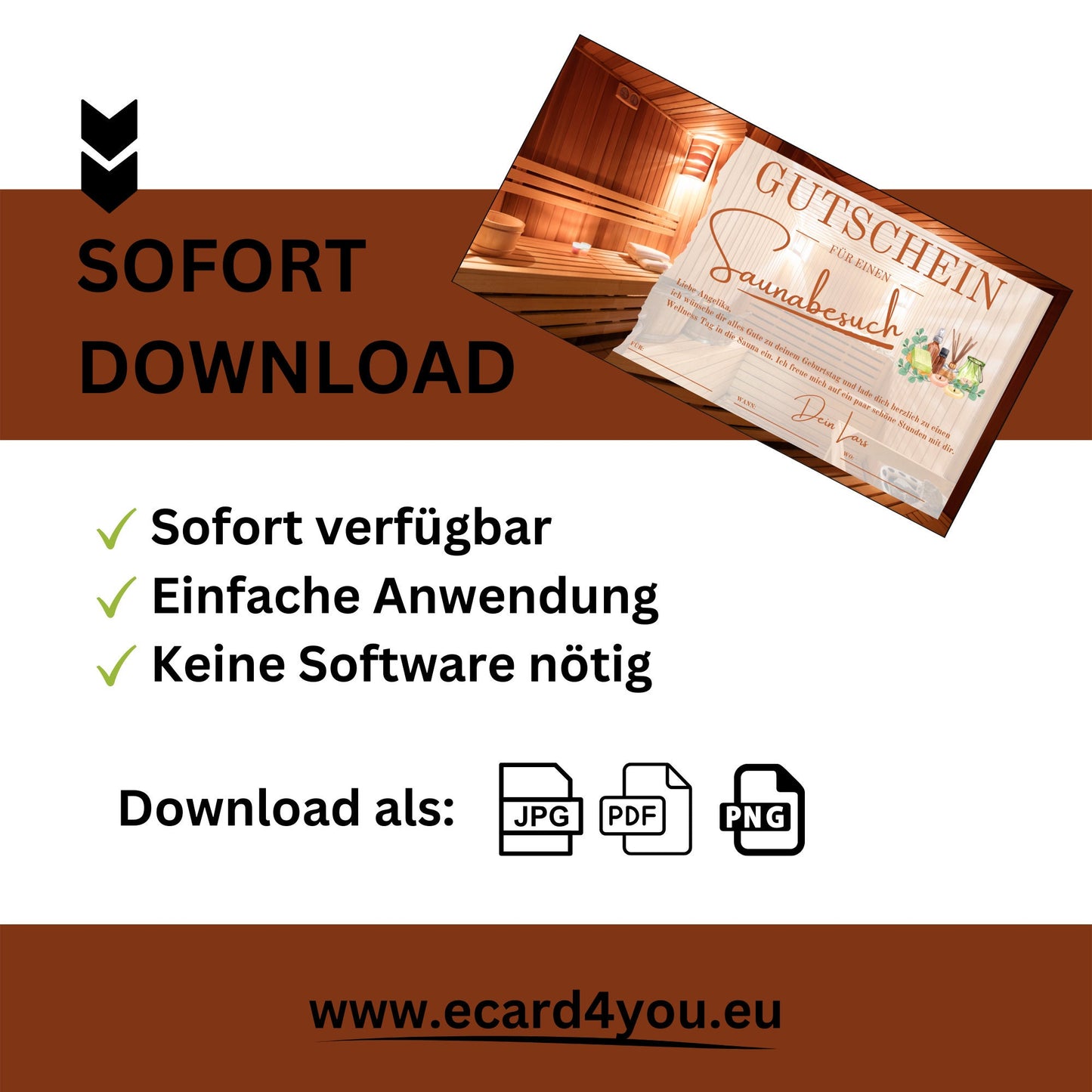 Gutschein - Sauna Wellness Spa Wochenende Geschenkgutschein - eCARD4you