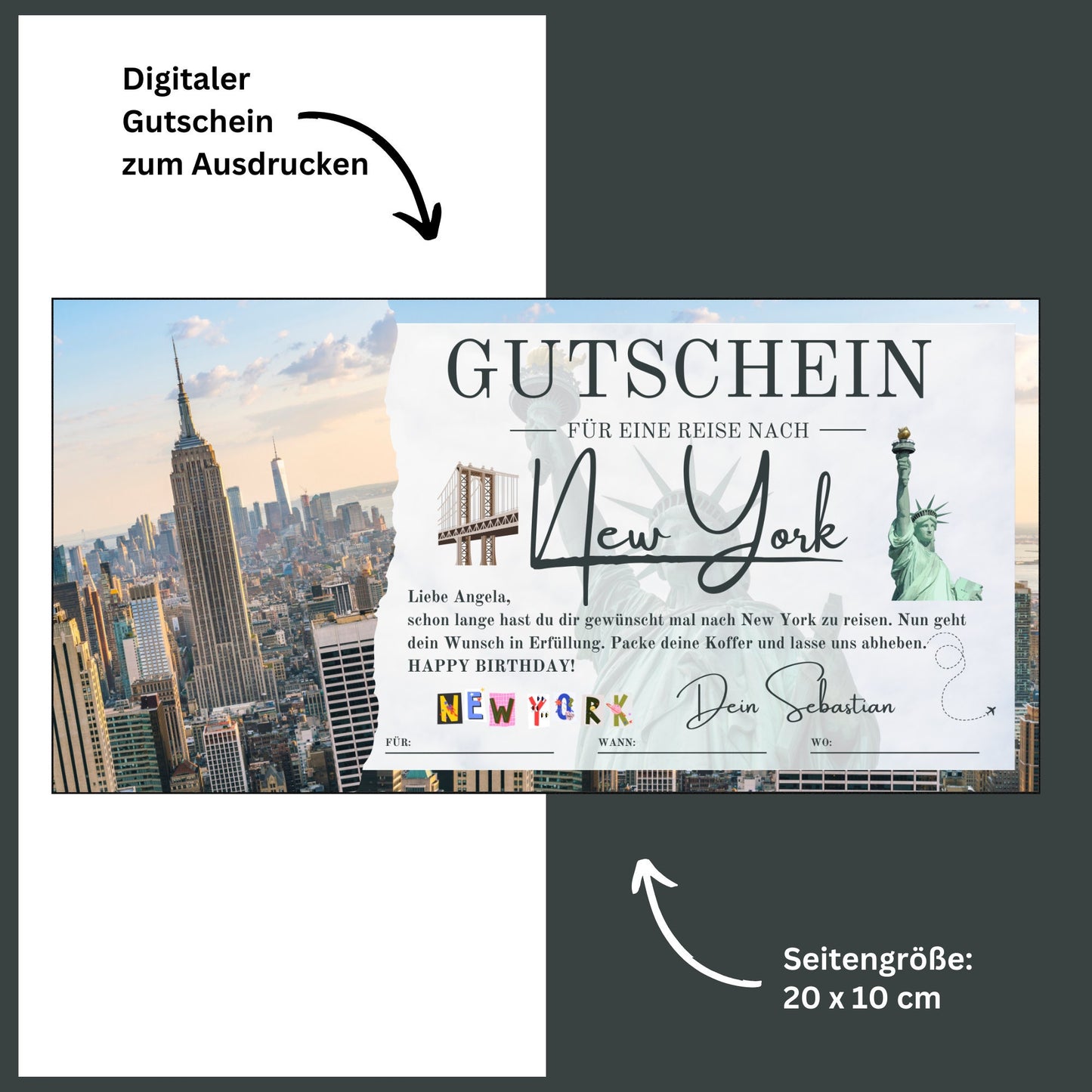 Gutschein - Städtetrip New York USA Reisegutschein - eCARD4you