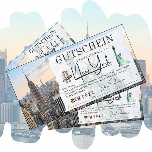 Gutschein - Städtetrip New York USA Reisegutschein - eCARD4you