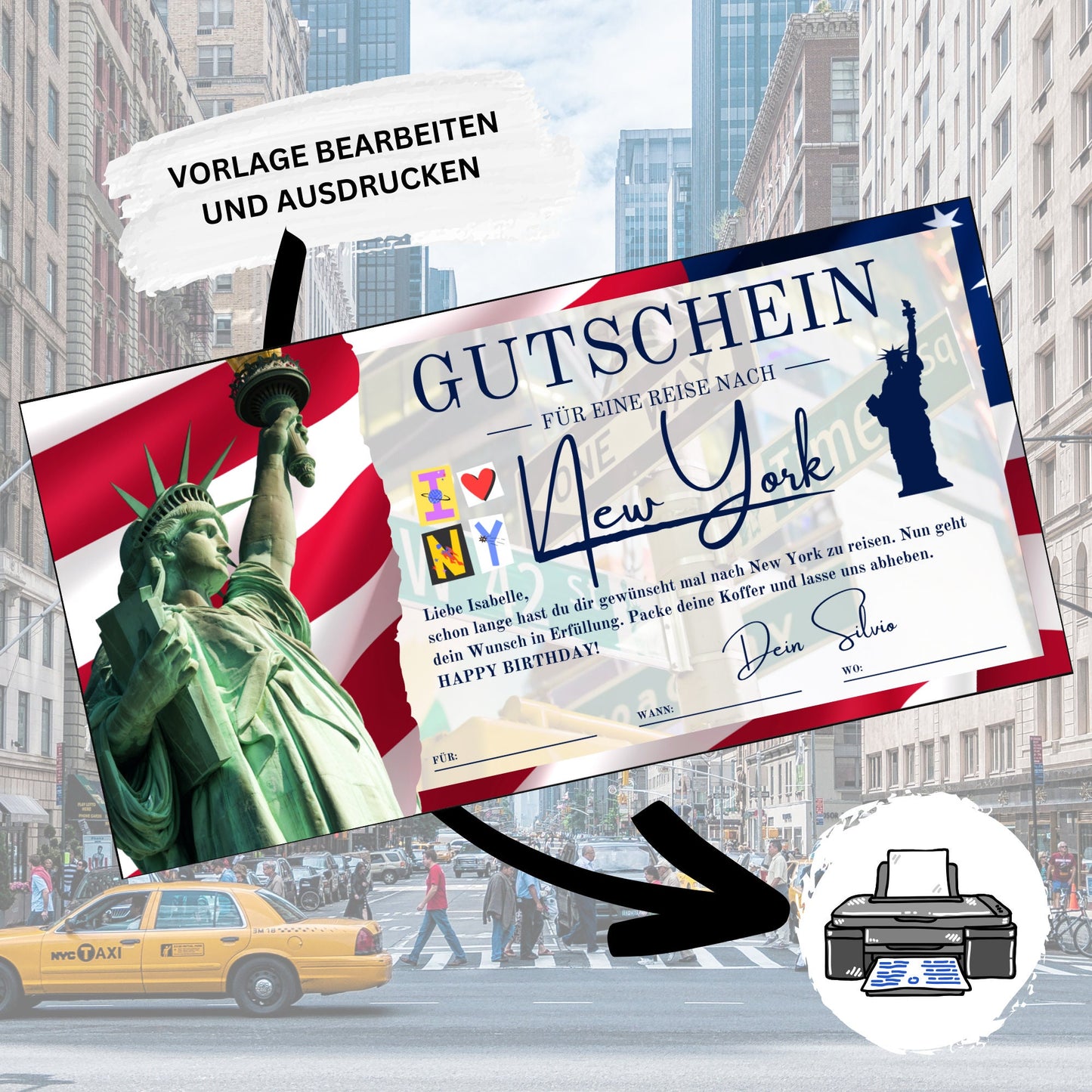 Gutschein - Städtetrip New York USA Reisegutschein - eCARD4you