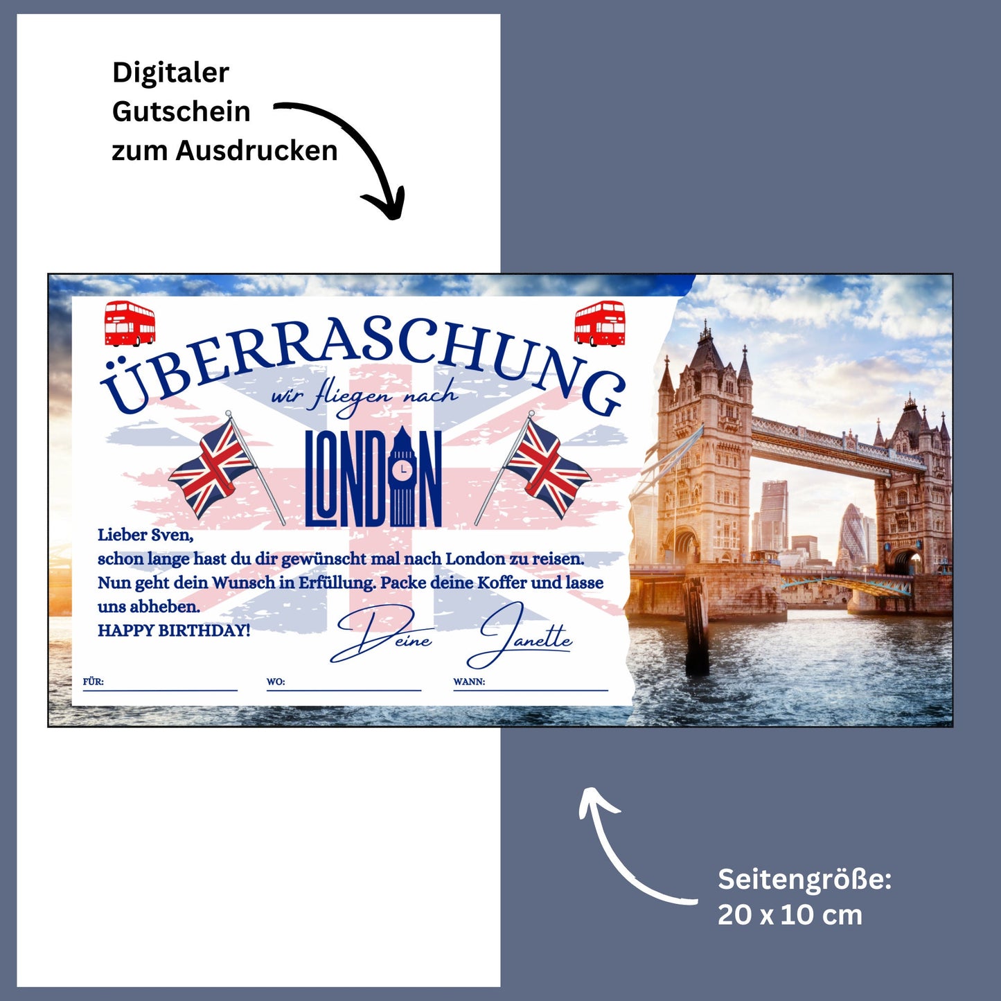 Gutschein - Städtetrip London Reisegutschein - eCARD4you