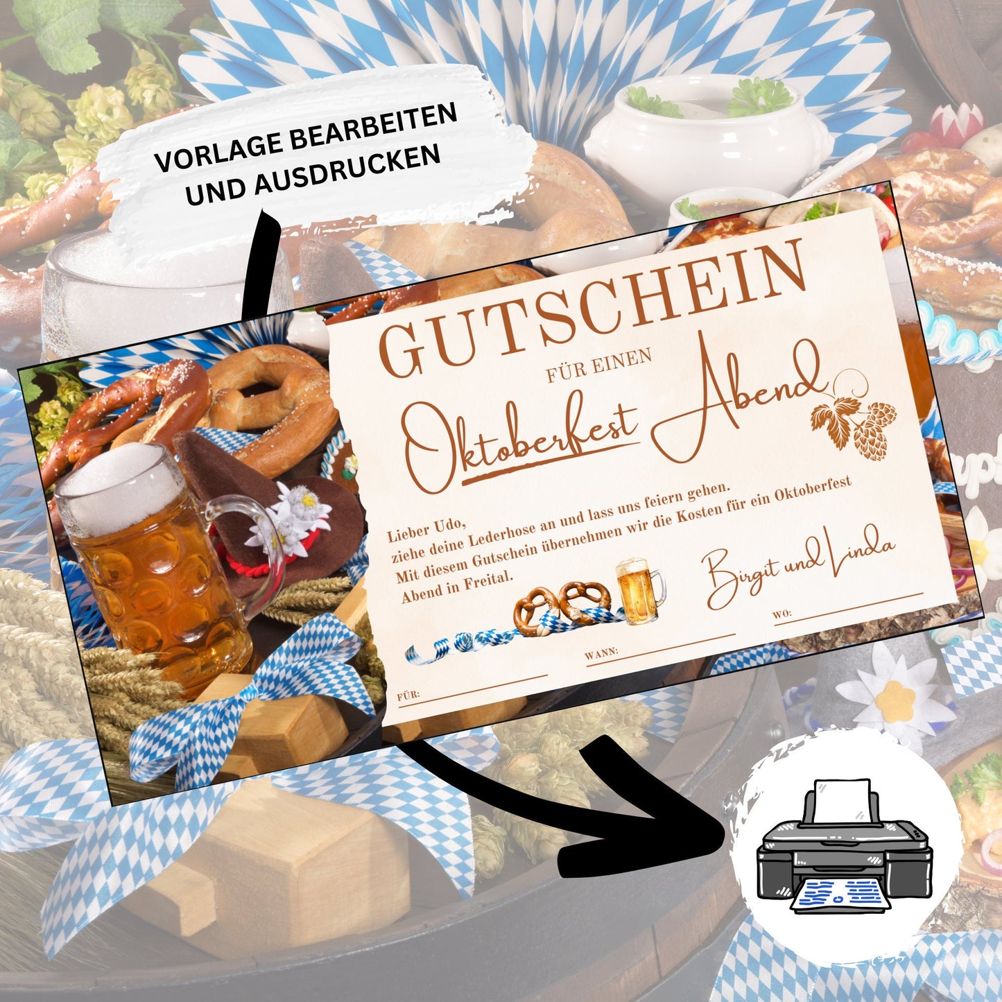 Gutschein - Oktoberfest O'zapft is Bierfest Geschenkidee - eCARD4you