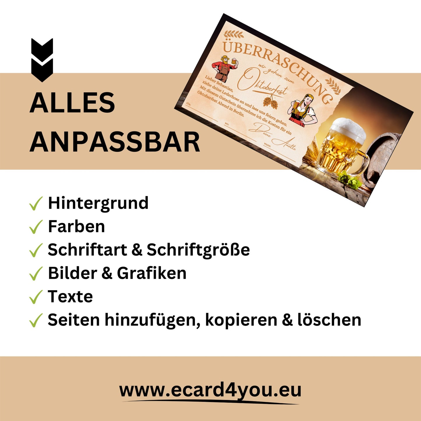 Gutschein - Oktoberfest O'zapft is Bierfest Geschenkidee