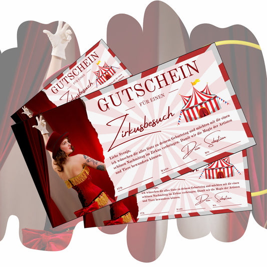 Gutschein - Zirkus Zirkusgutschein Geschenkidee - eCARD4you