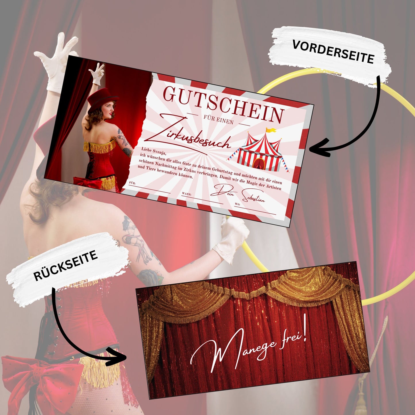 Gutschein - Zirkus Zirkusgutschein Geschenkidee - eCARD4you