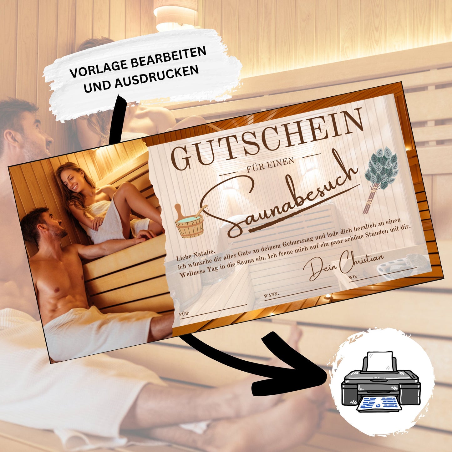 Gutschein - Sauna Wellness Spa Wochenende Geschenkgutschein - eCARD4you