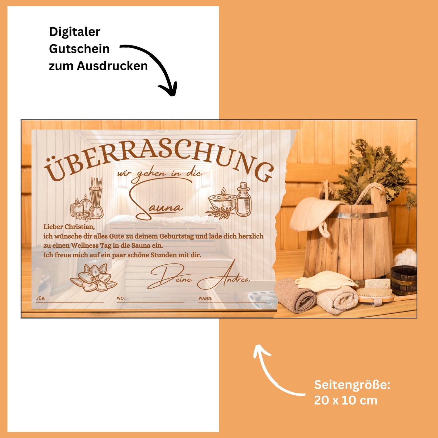 Gutschein - Sauna Wellness Spa Wochenende Geschenkgutschein - eCARD4you