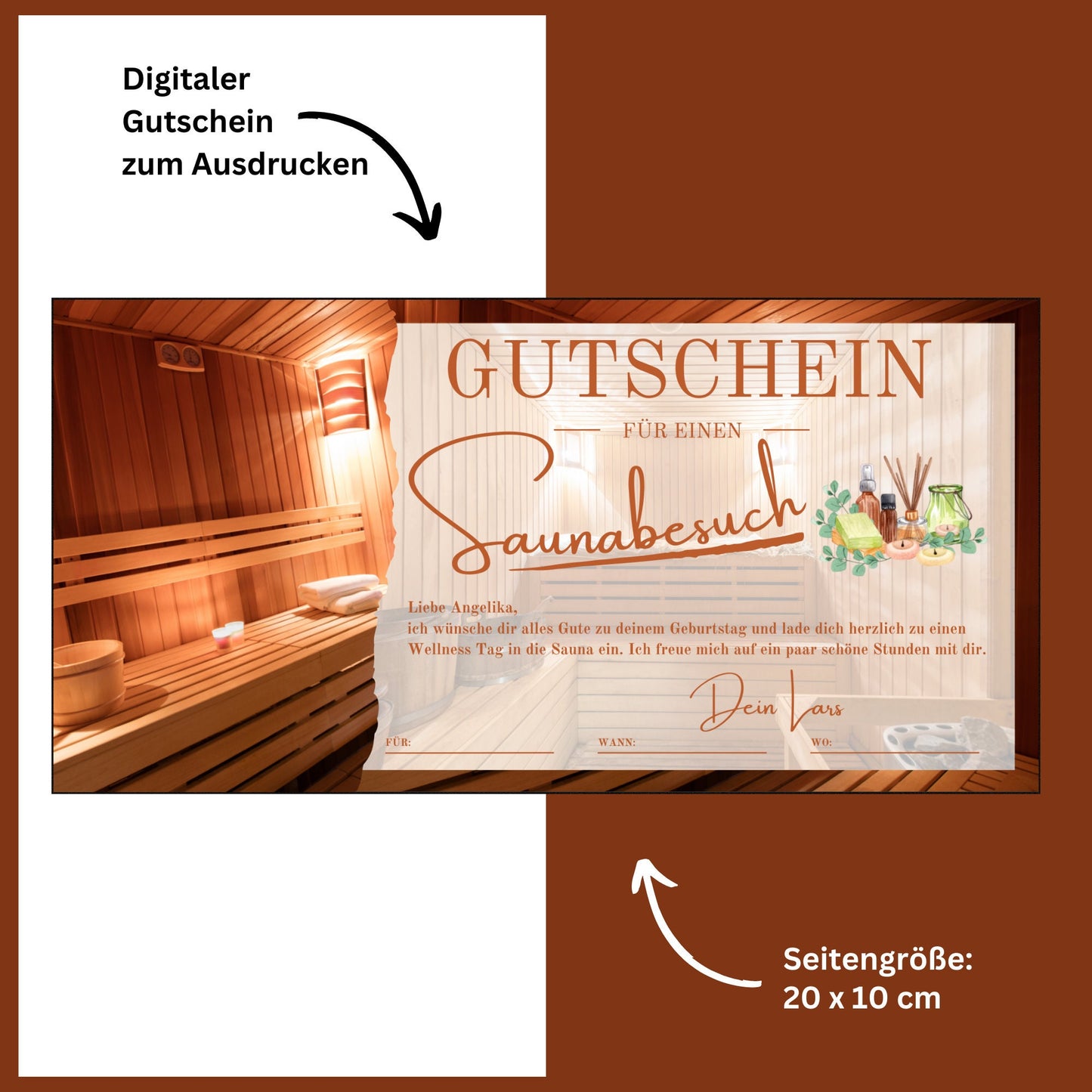 Gutschein - Sauna Wellness Spa Wochenende Geschenkgutschein - eCARD4you