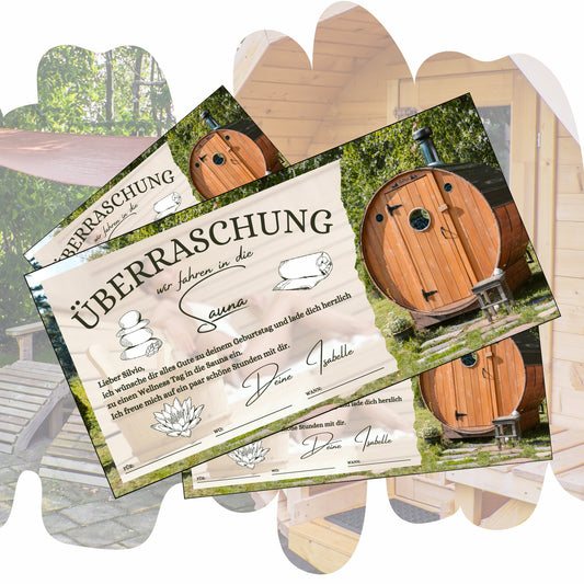 Gutschein - Sauna Wellness Spa Wochenende Geschenkgutschein - eCARD4you