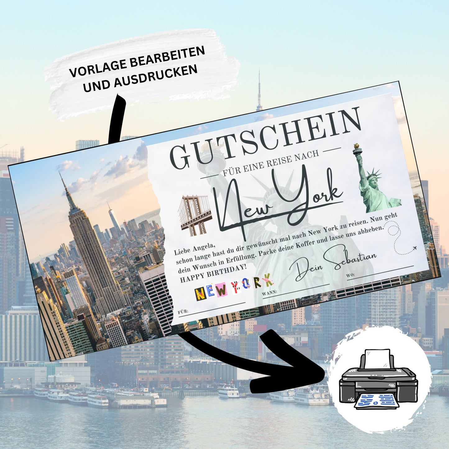 Gutschein - Städtetrip New York USA Reisegutschein - eCARD4you