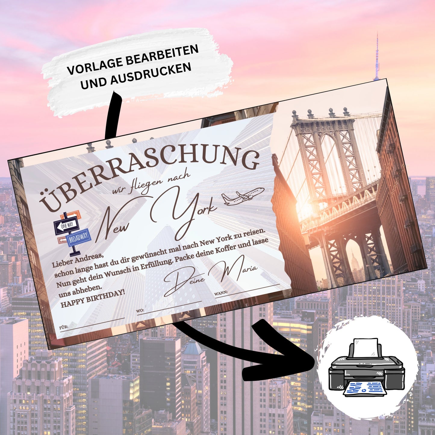 Gutschein - Städtetrip New York USA Reisegutschein - eCARD4you