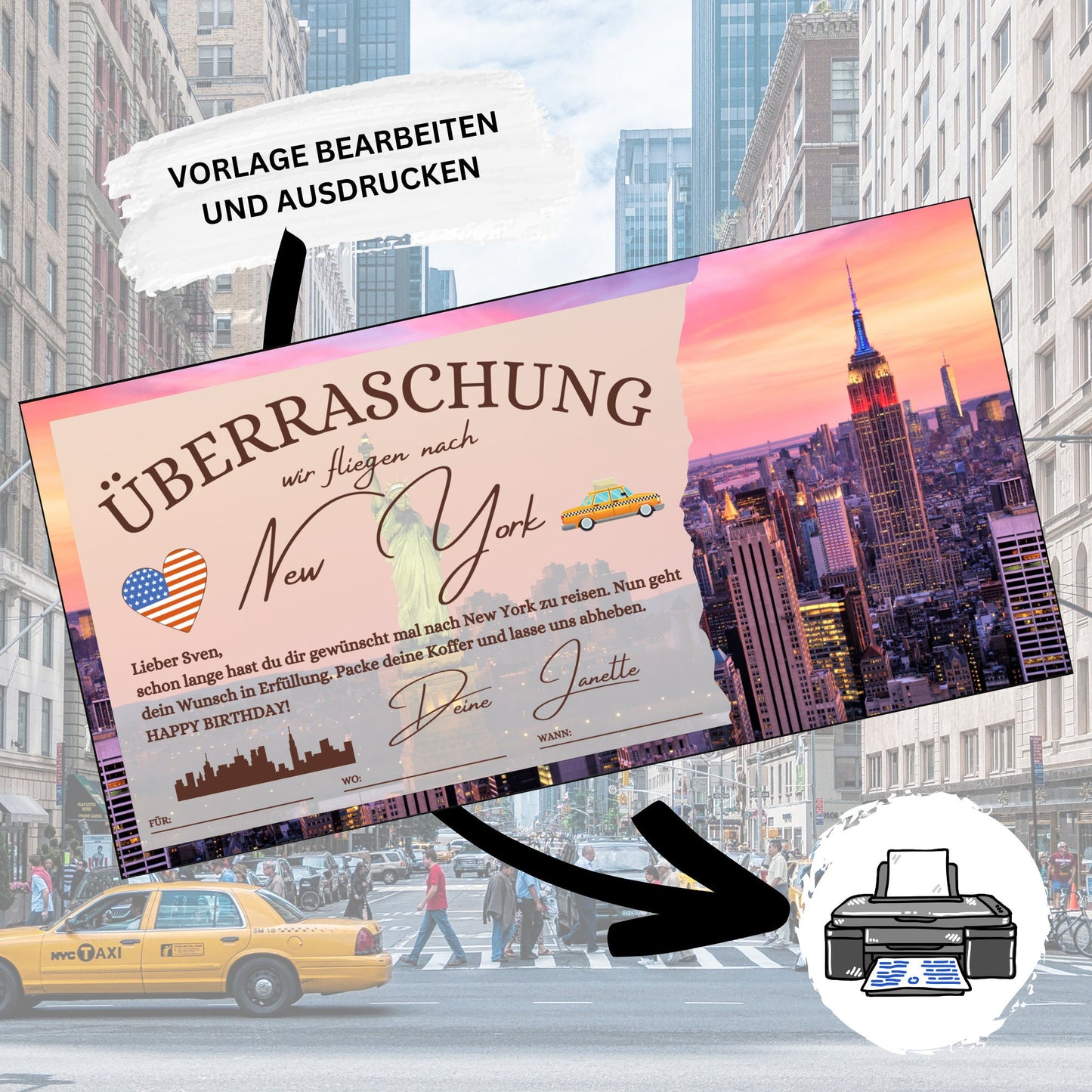 Gutschein - Städtetrip New York USA Reisegutschein - eCARD4you