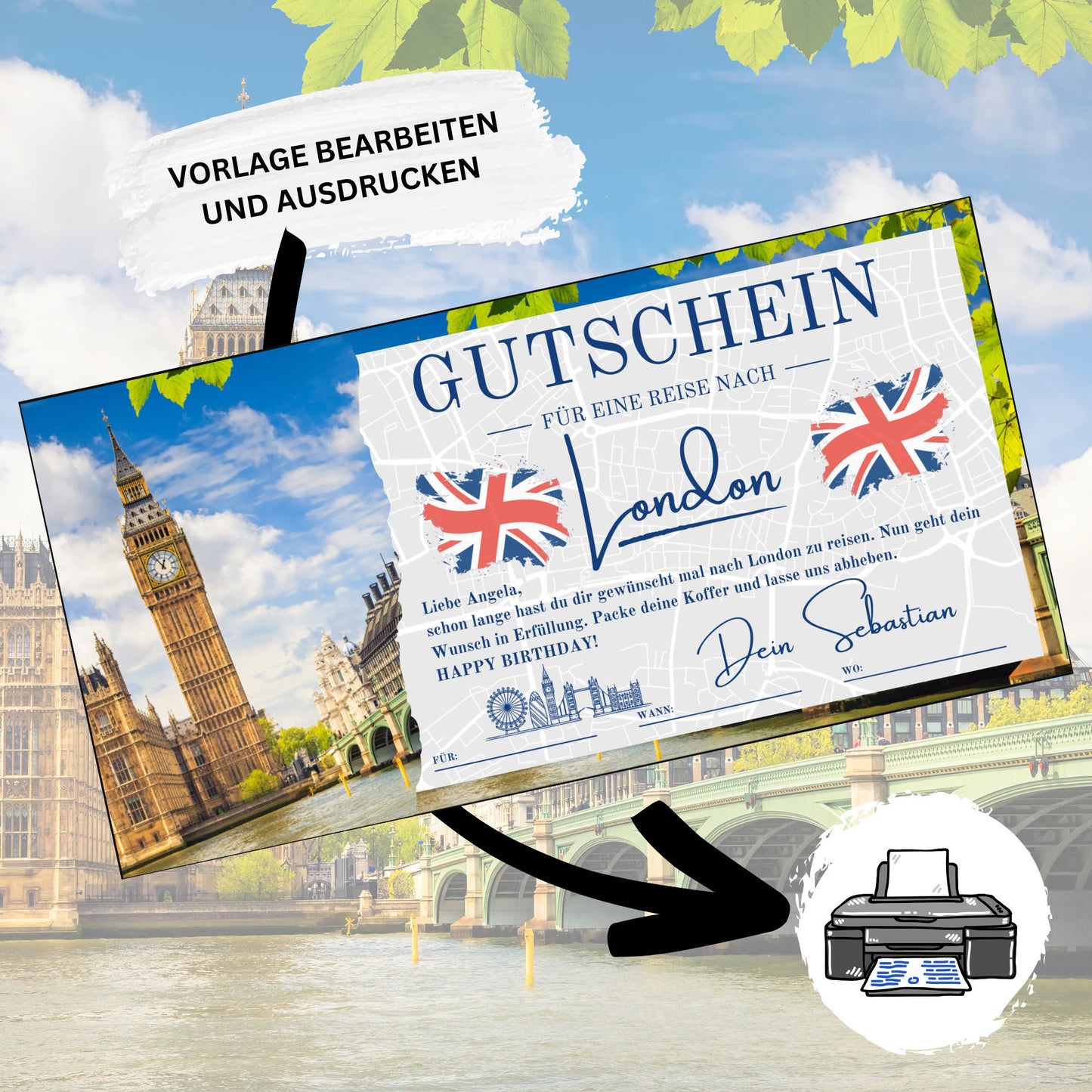 Gutschein - Städtetrip London Reisegutschein - eCARD4you