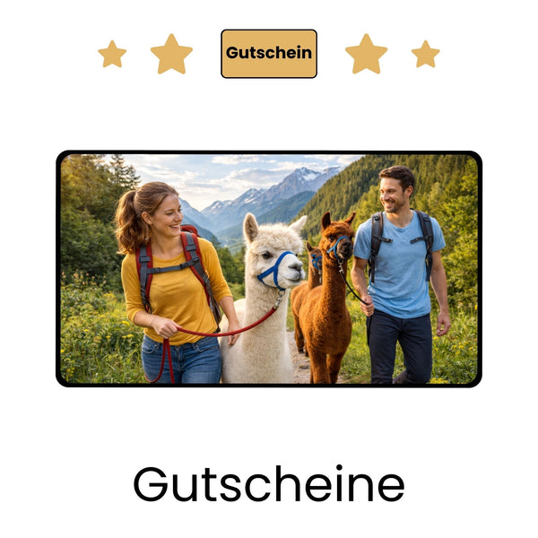 Gutscheine zum Thema Alpaka-Wanderung - eCARD4you