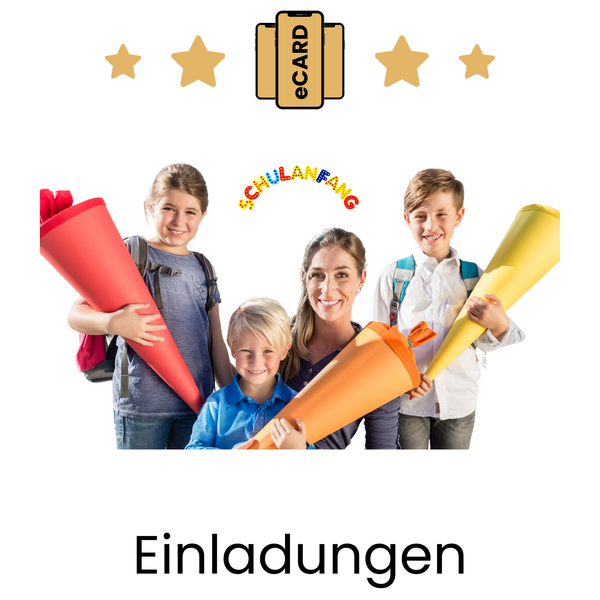 eCARD Einladungen zum Thema Einschulung - eCARD4you