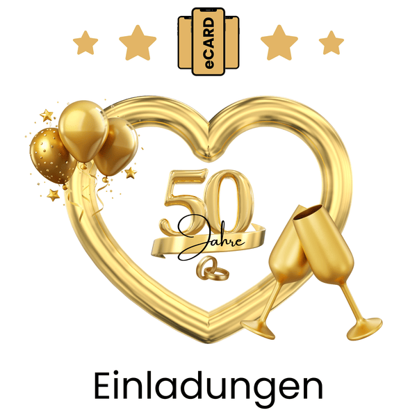 eCARD Einladungen zum Thema Goldene Hochzeit - eCARD4you