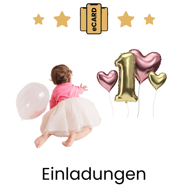 eCARD Einladungen zum Thema 1. Kindergeburtstag - eCARD4you