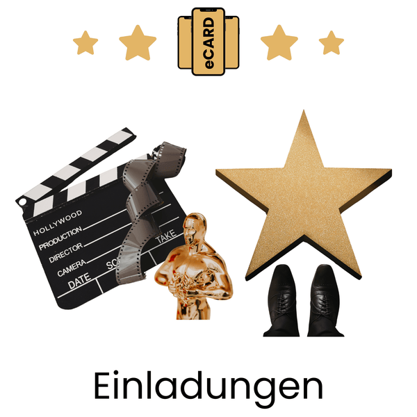 eCARD Einladungen zum Thema Hollywood - eCARD4you