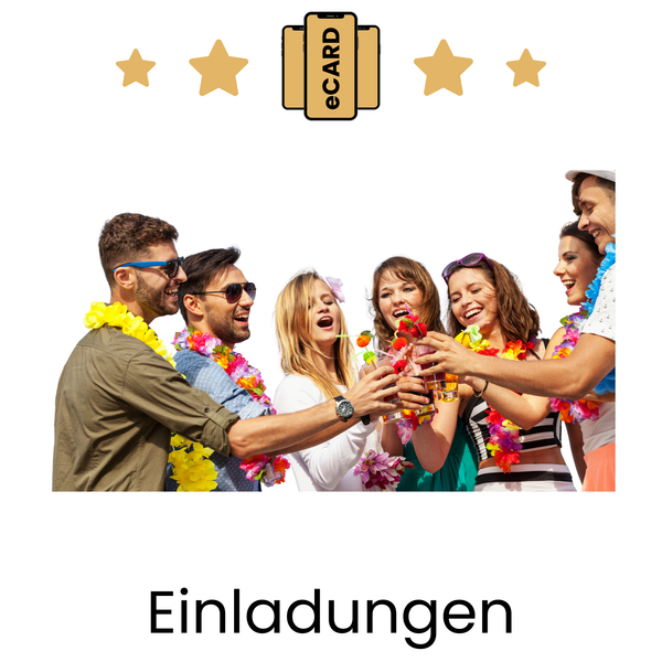 eCARD Einladungen zum Thema Sommerparty - eCARD4you