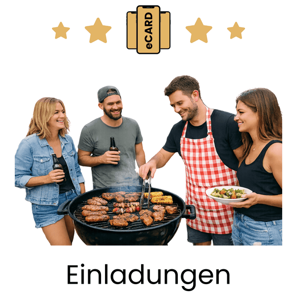 eCARD Einladungen zum Thema Grillparty - eCARD4you