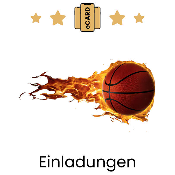 eCARD Einladungen zum Thema Basketball - eCARD4you