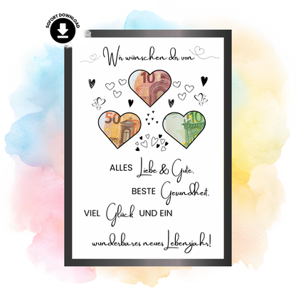 Geldgeschenk - Geschenk für den Geburtstag