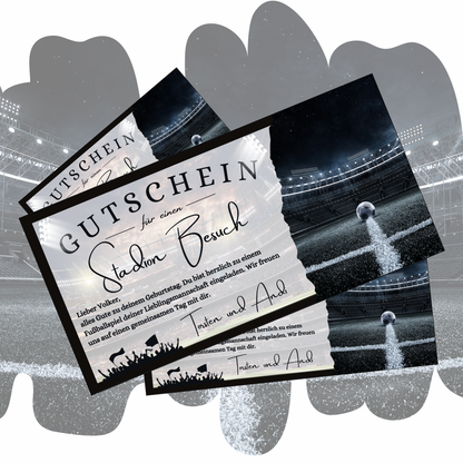 Gutschein - Stadion Besuch Fußballspiel Geschenkgutschein