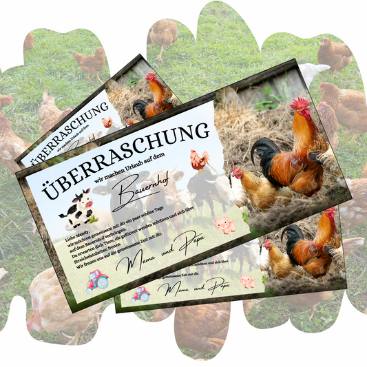 Gutschein - Urlaub Bauernhof