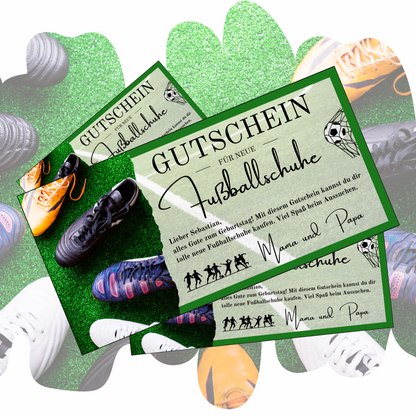 Gutschein - Geschenkgutschein für Neue Fußballschuhe