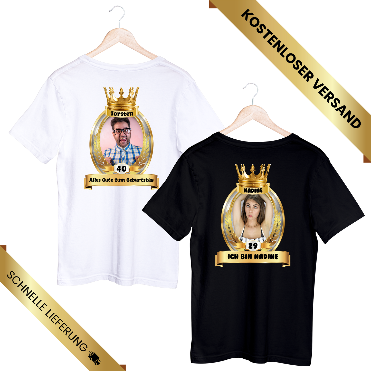 Party-T-Shirt zum 18. Geburtstag Krone