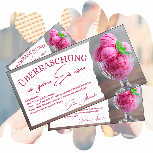Gutschein - Eis Essen Geschenkgutschein
