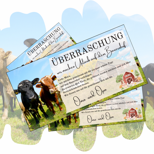Gutschein - Urlaub Bauernhof