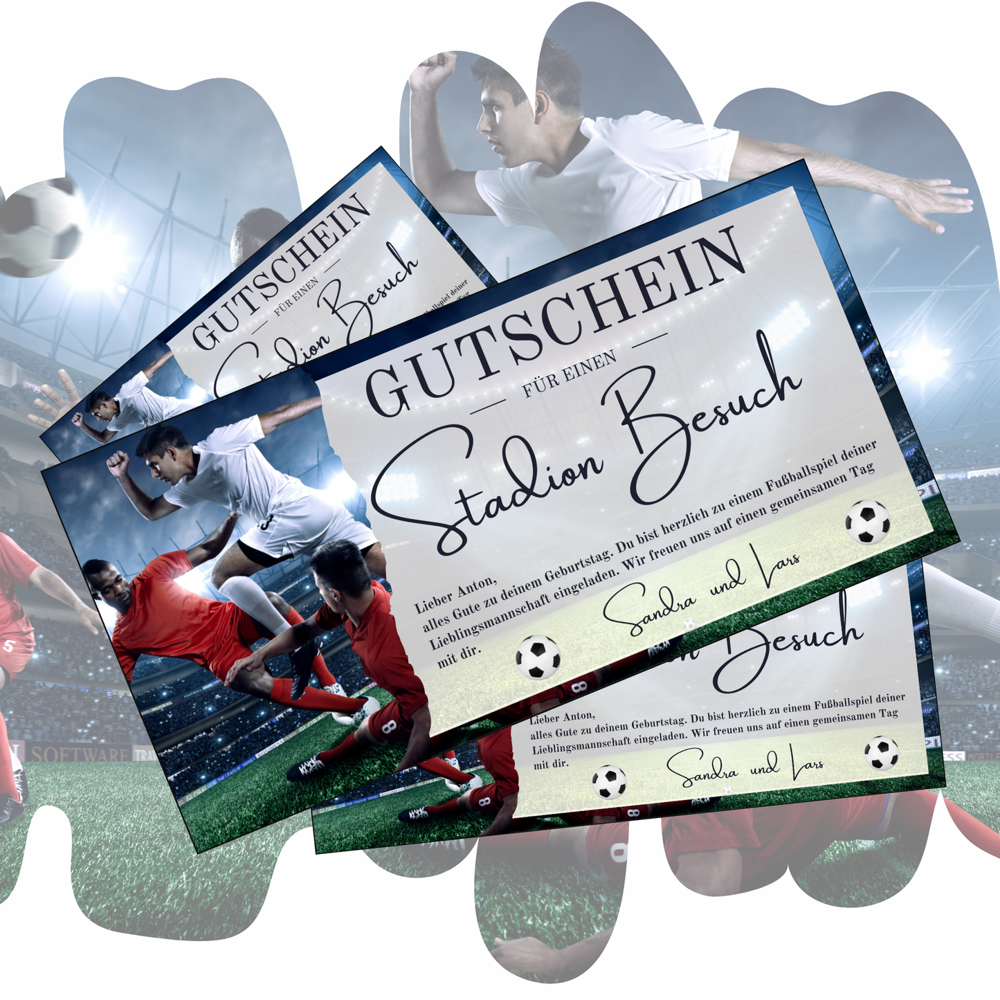 Gutschein - Stadion Besuch Fußballspiel Geschenkgutschein