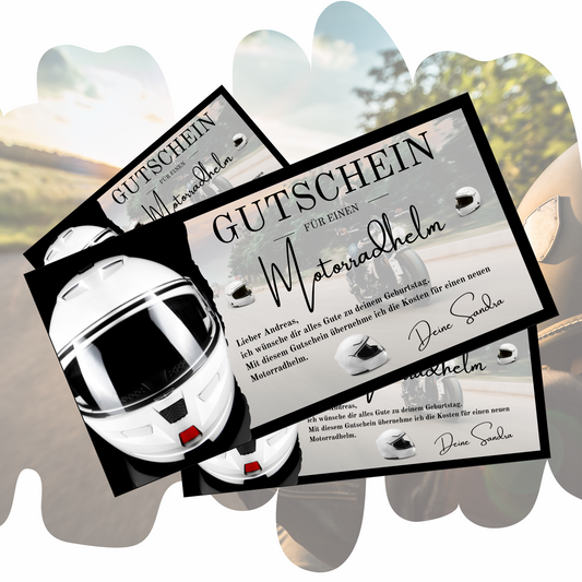 Gutschein - Motorradhelm Geschenkgutschein