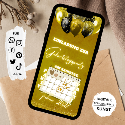 eCARD - Animierte Einladungskarte Geburtstag