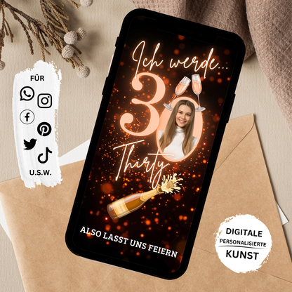 eCARD - Animierte Einladungskarte Geburtstag