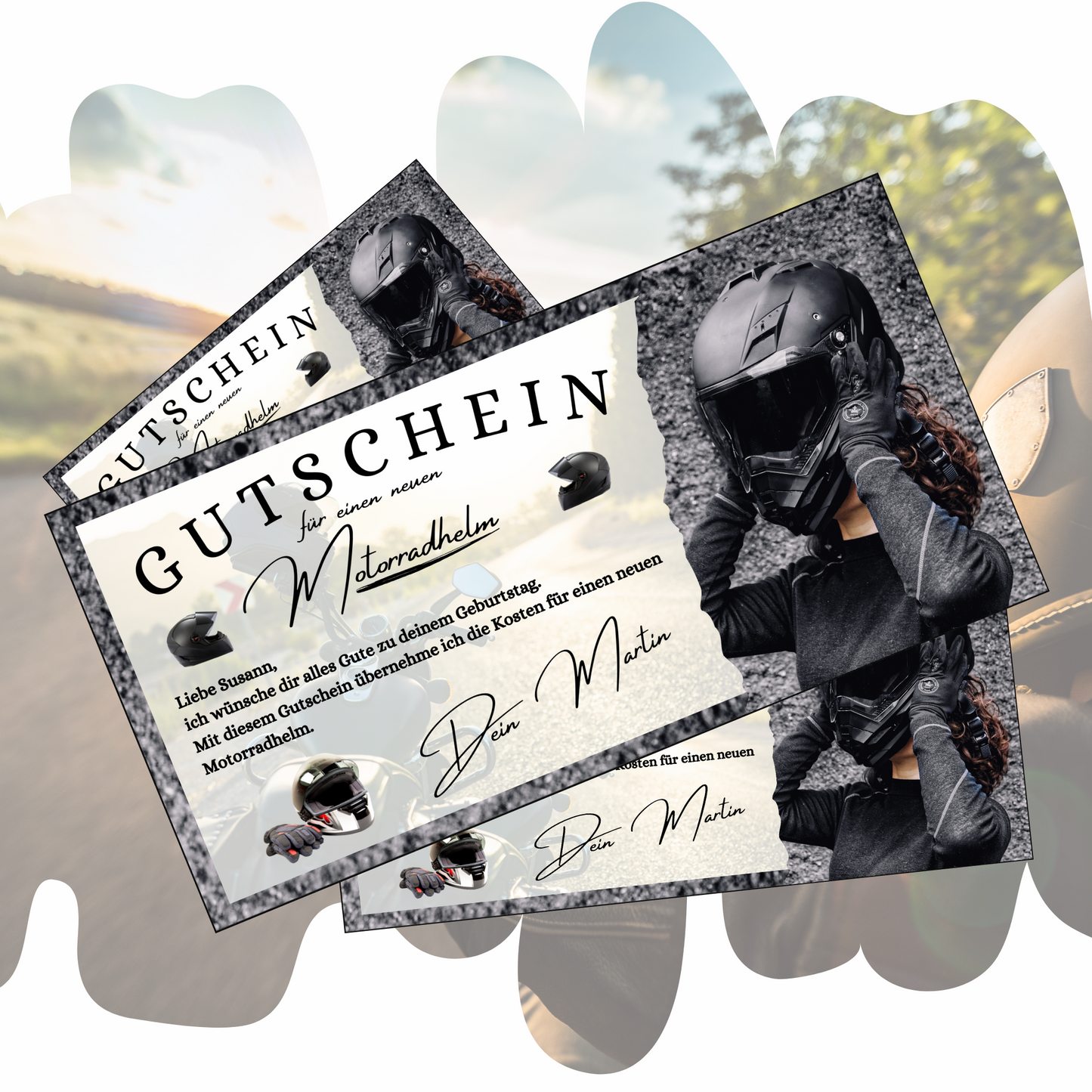 Gutschein - Motorradhelm Geschenkgutschein