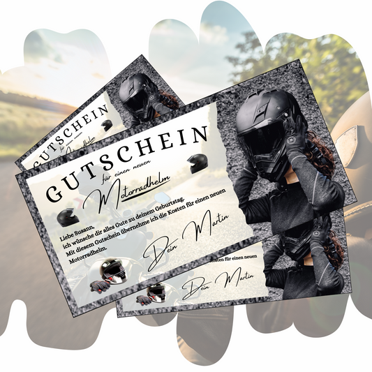 Gutschein - Motorradhelm Geschenkgutschein