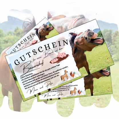 Gutschein - Urlaub Bauernhof