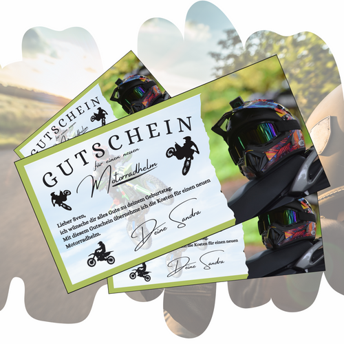Gutschein - Motorradhelm Geschenkgutschein