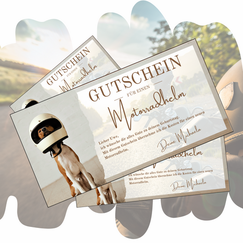 Gutschein - Motorradhelm Geschenkgutschein