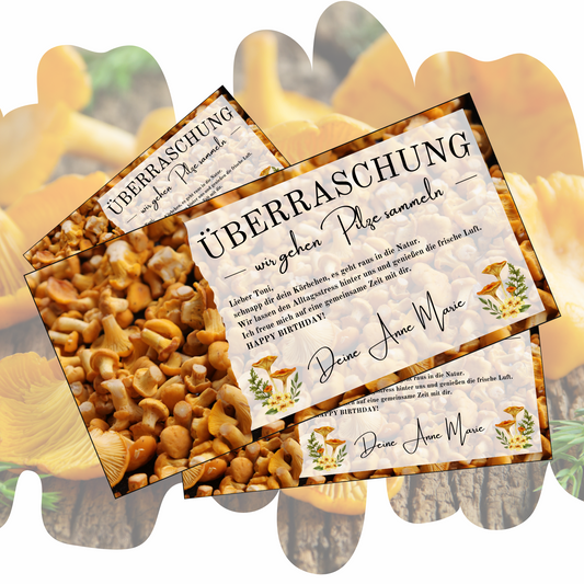 Gutschein - Pilze Geschenkgutschein Geburtstag