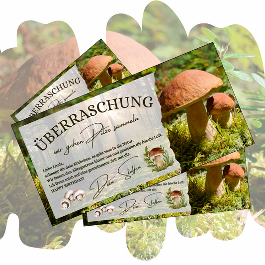 Gutschein - Pilze Geschenkgutschein Geburtstag