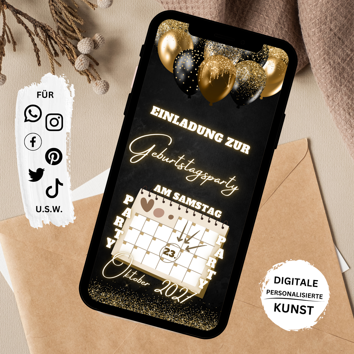 eCARD - Animierte Einladungskarte Geburtstag