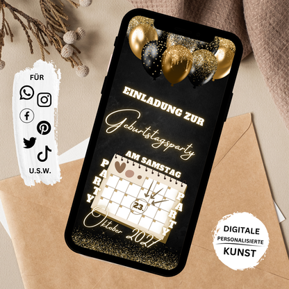eCARD - Animierte Einladungskarte Geburtstag