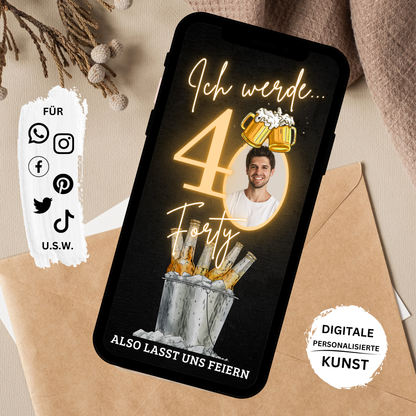 eCARD - Animierte Einladungskarte Geburtstag