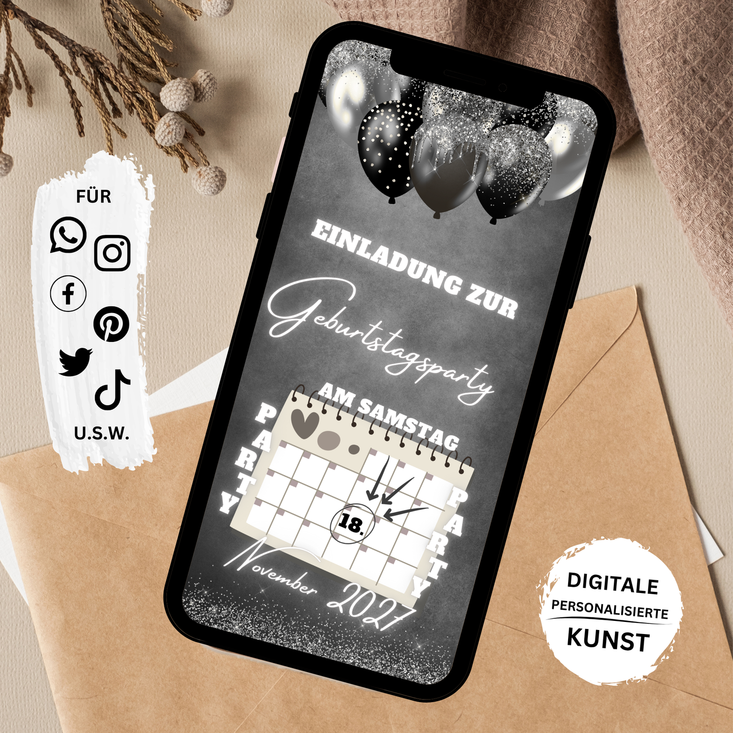 eCARD - Animierte Einladungskarte Geburtstag