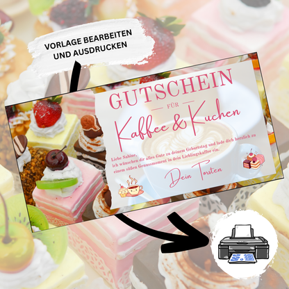 Gutschein - Kaffee und Kuchen Geschenkgutschein