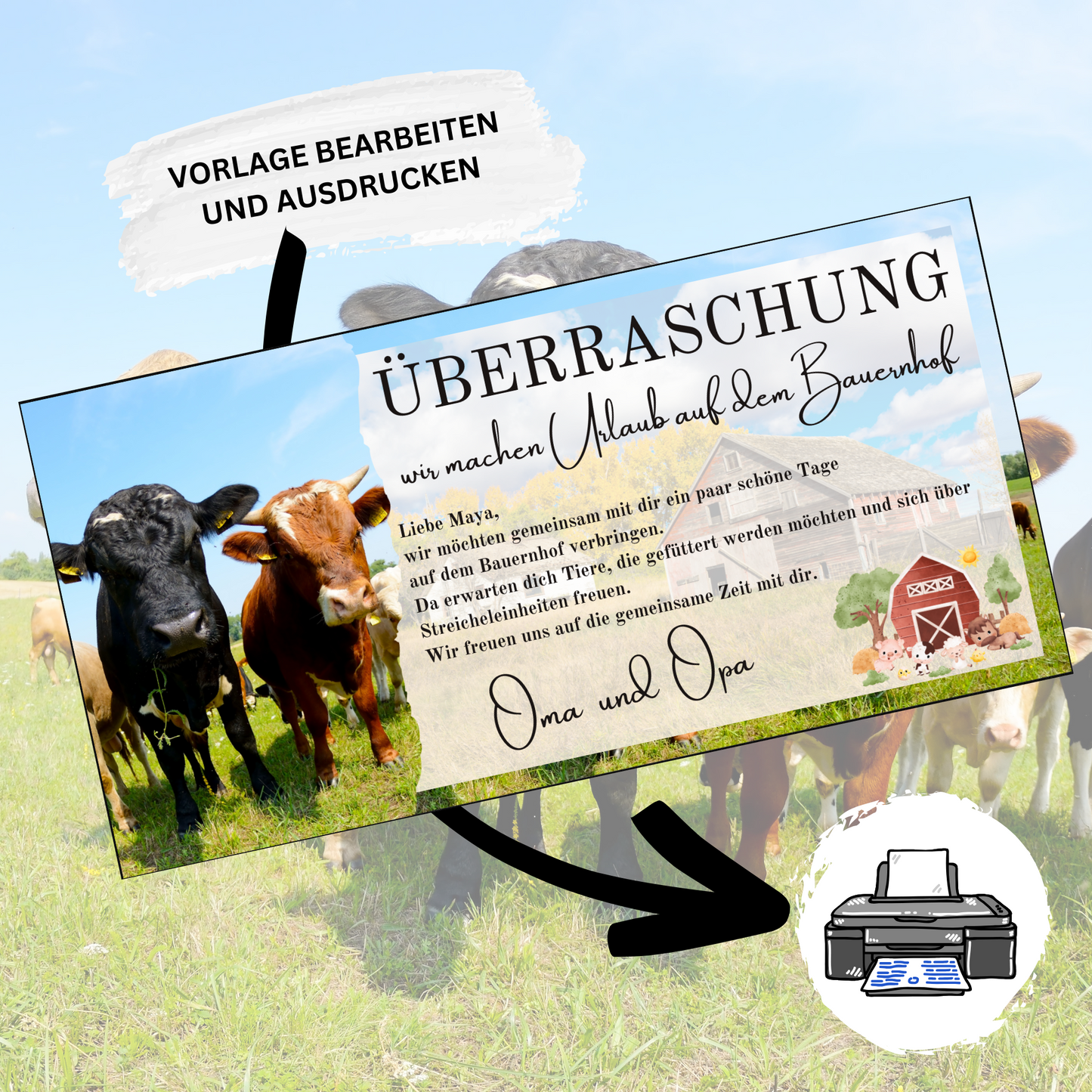 Gutschein - Urlaub Bauernhof