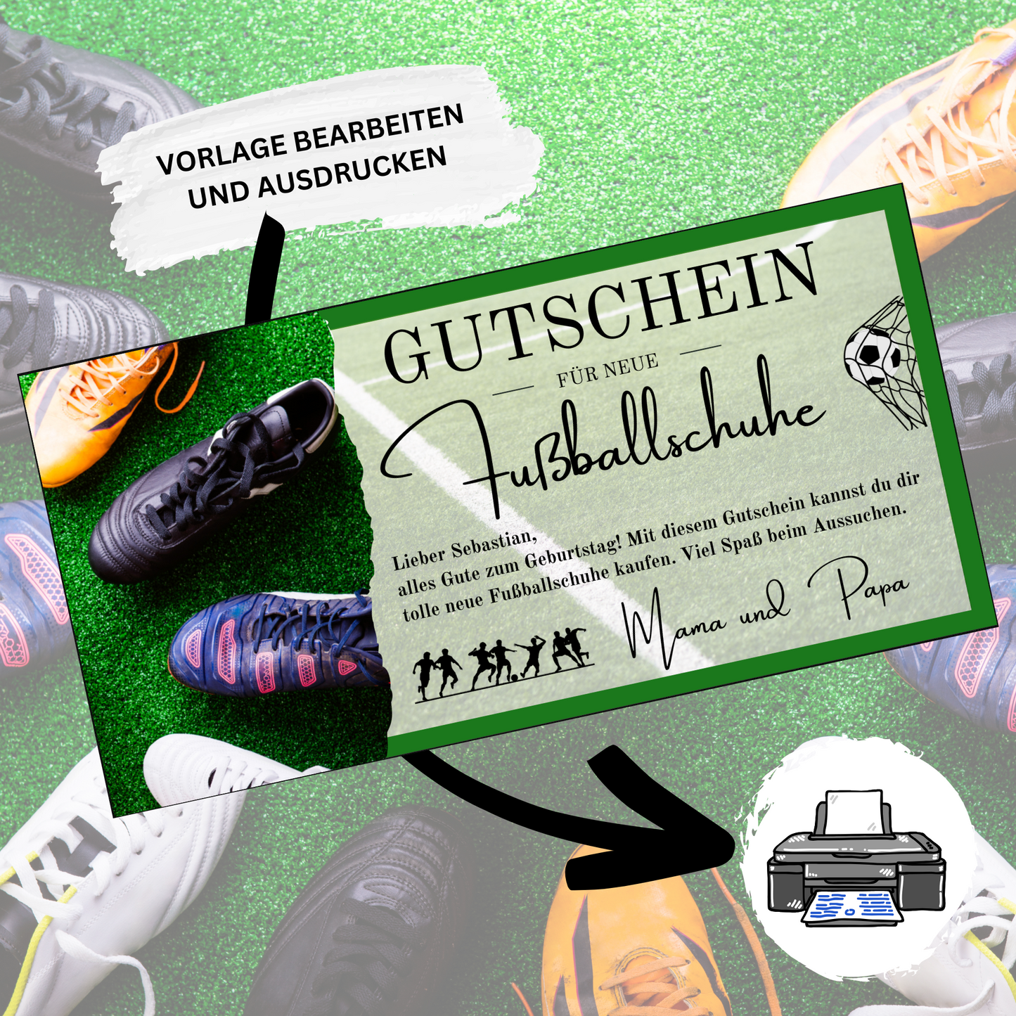 Gutschein - Geschenkgutschein für Neue Fußballschuhe